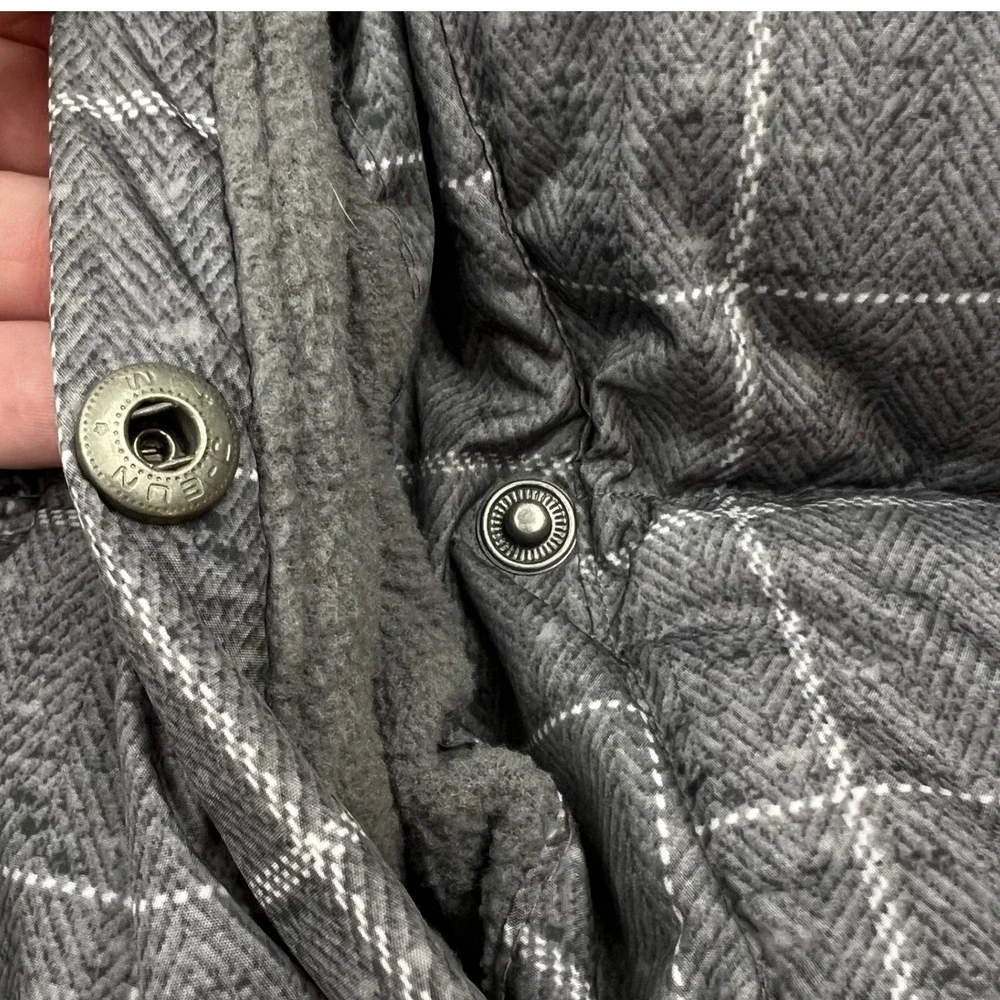 GAP Puffer Vest Full Zip Men's XL Quilted Lined‎ Sleeveless Outerwear Gray Grid